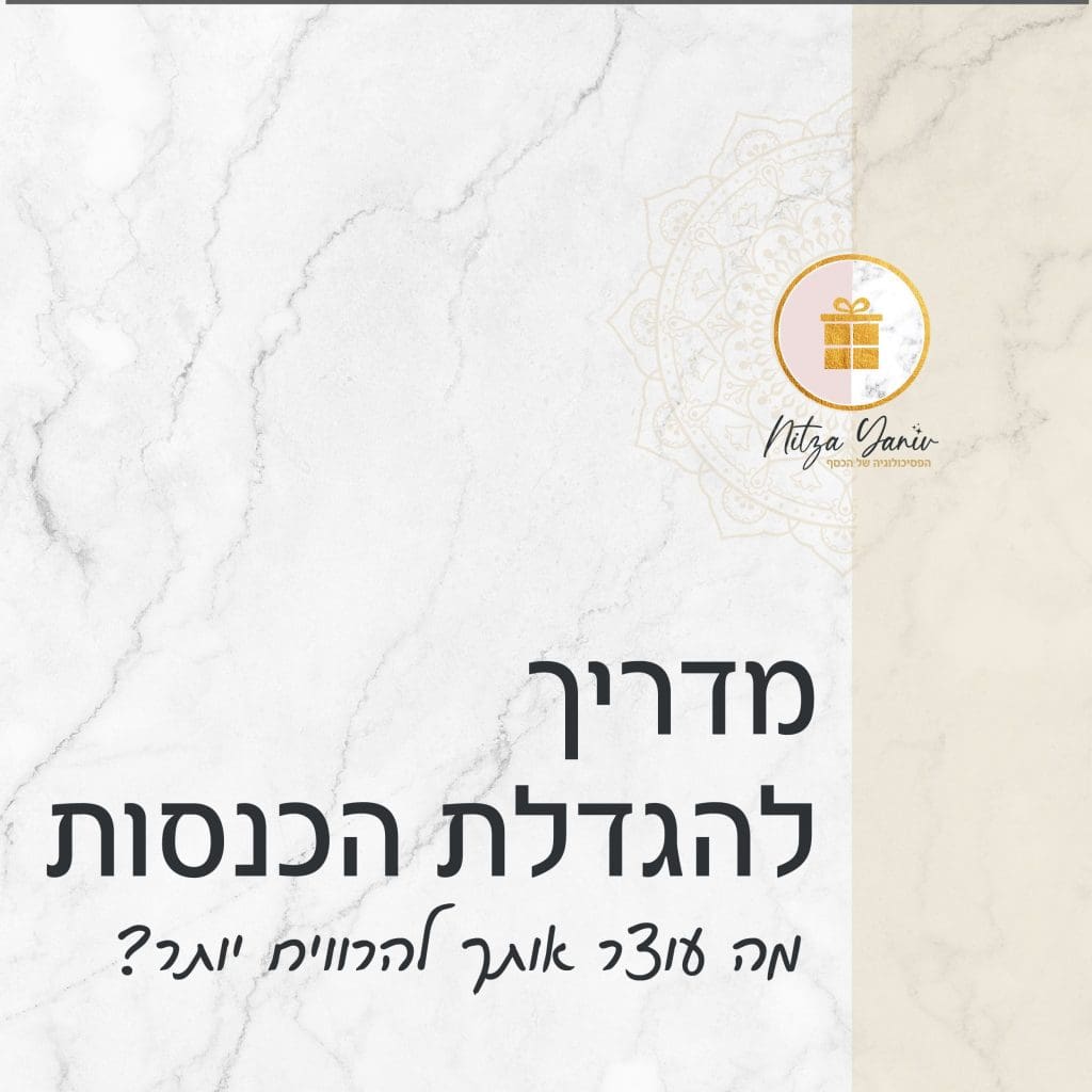 מדריך להגדלת הכנסות - מה עוצר אותך מלהרוויח יותר